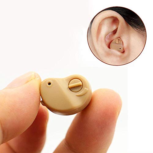 Tezam Hearing Amplifier, ITC Ear Amplifier Hearing Aids Device for Adult, Seniors, Children, Men and Women with 2 Batteries, Super Mini.