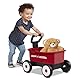 Radio Flyer Push & Pull Walker Kombi mit Teddybär, roter 2-in-1 Wagen für Kleinkinder, für 1–4 Jahre