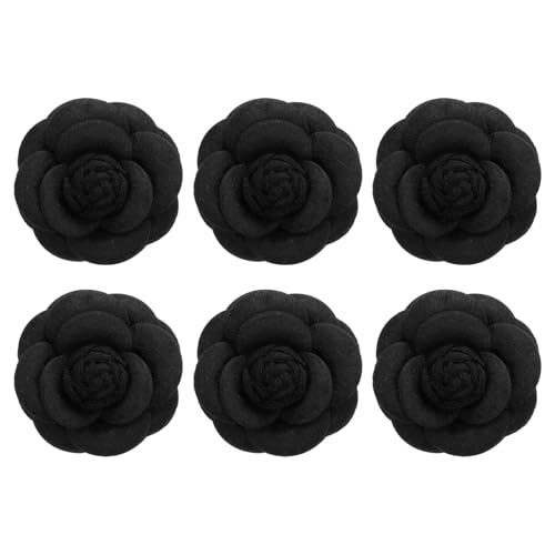 Image of PATIKIL Camellia Fabric Pin Flower Brooch Artificial Flowers Brooches for Women Girls Cloth Wedding Party Decor Accessories Jewelry Gift