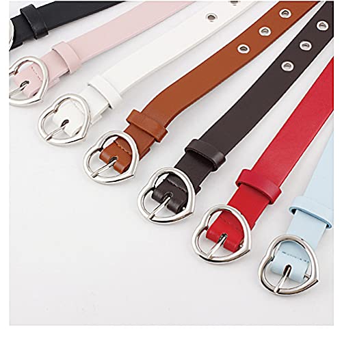 Familyhouse Heart Belt Women Leather Eyelet Heart-Shape Belt for Jeans Dress Ladies Waist Belt3