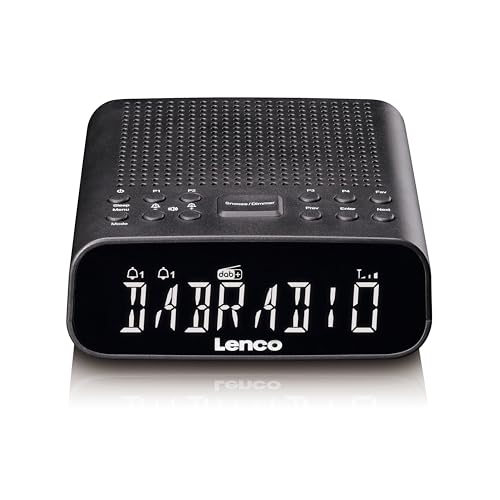 Radio-réveil compact Lenco CR-606BK idéal pour table de chevet