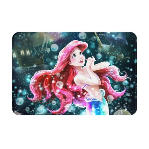 玄関マット リトルマーメイド アリエル (12) トイレマット バスマット 吸水速乾 滑り止め 抗菌 防臭 丸洗い可能 おしゃれ ふわふわ 柔らかい 40×60cm