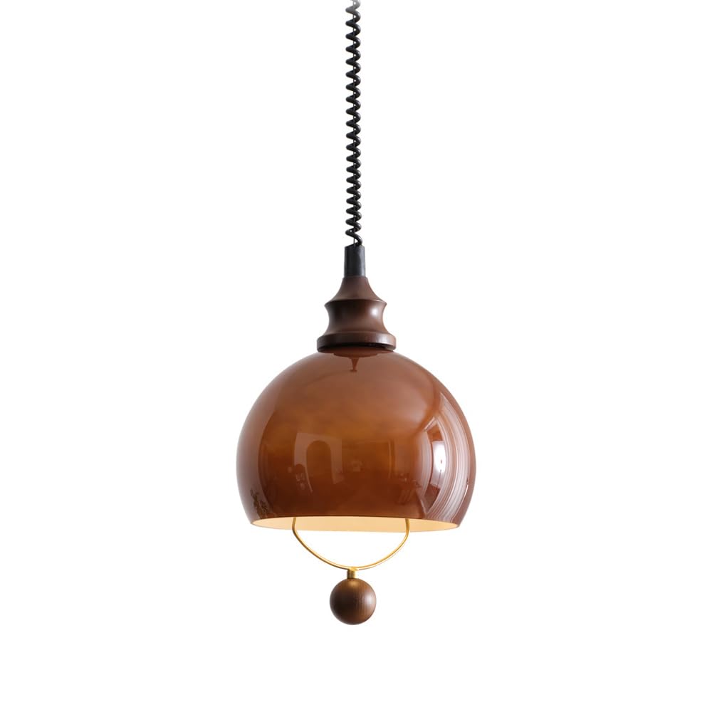 Lampe suspendue en bois à hauteur réglable pour restaurant