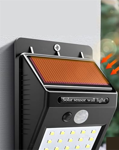 Mur solaire portatif 20LED extérieur rechargeable : lampe murale pour terrasse et façade