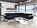 Produktbild Modernes Ecksofa mit Schlaffunktion Marina Pano Schlafsofa Eckcouch Wohnlandschaft XXL Polstersofa Bigsofa Gewebe Kunstleder ohne Beleuchtung 19 (Links)