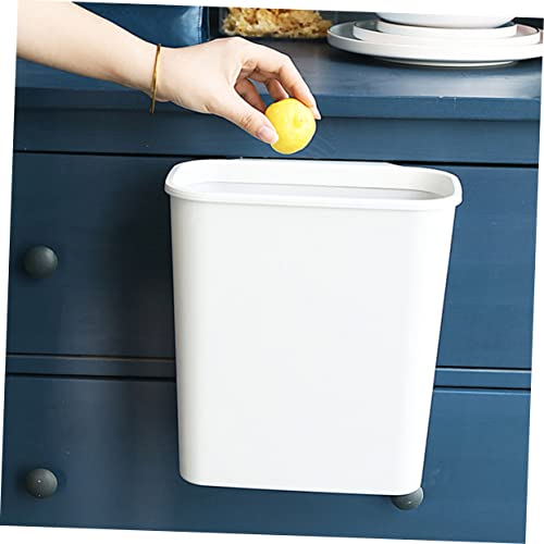 Caneca de basura para puerta de cocina blanca plástica miniatura 3