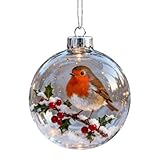 Yonuaret Vogelfiguren Als Christbaumschmuck Für Weihnachtsbaum - Winterliche Dekoration Anhänger Für Feiertage - Weihnachtsbaum Vogeldekoration,zur Dekoration für Geländer, Wand, Tür, Geschäft, Party