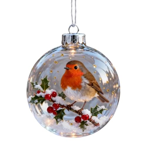 Bird Ornaments For Christmas Tree,Clear Holiday Pendant Decoration | Christmas Decorations for Tree | for Window Wall Door Store Party Fireplace
