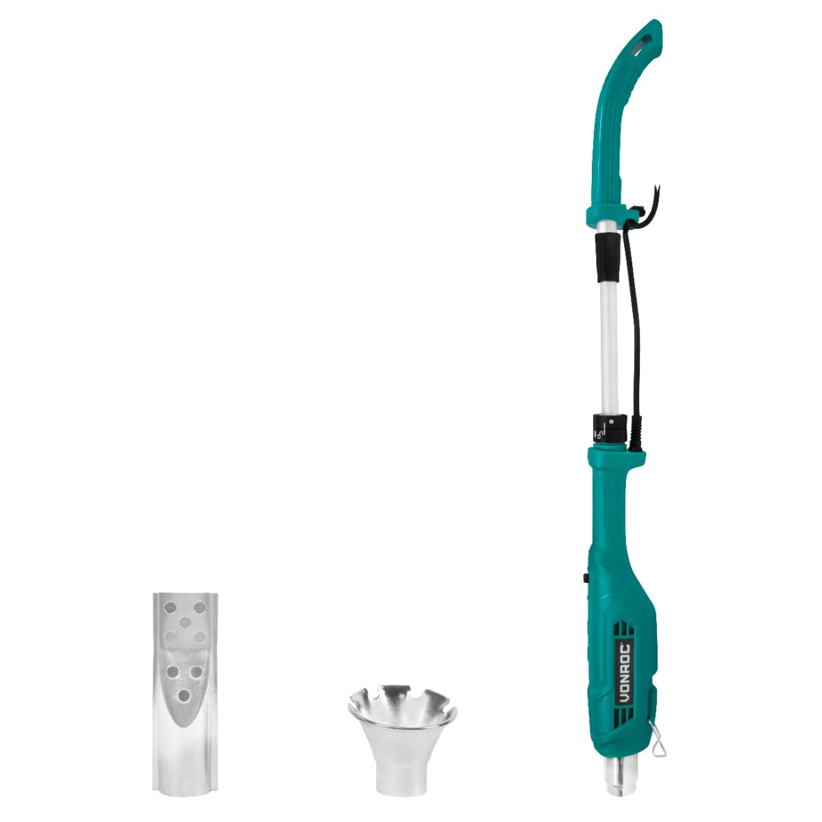 VONROC Bruciatore per Erbacce Elettrico 2000W Diserbante – Temperatura 600°C, Altezza Regolabile 100-115cm, Senza Gas, Incl. Ugello Avviamento Barbecue (Bruciatore 2000W)