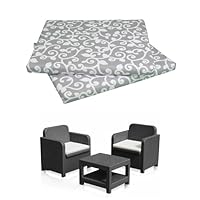 Set 4 Cuscini Esterno Salottino Rattan - Marrone Cotone/Poliestere 58x51 Cm - Foto 11