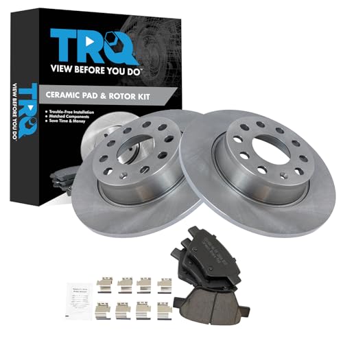 Image of TRQ Rear Ceramic Brake Pad & Rotor Kit