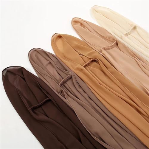 Niiyyjj Muslim Women Chiffon Hijab Scarf With Elastic Band Headscarf Wraps Islam Headband Turban Scarf2