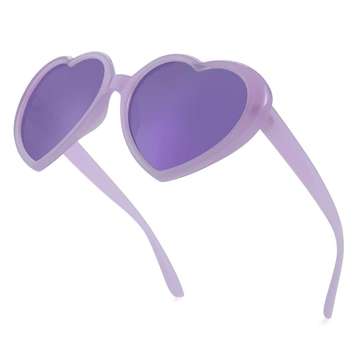 JOVAKIT Polaryzacyjne okulary przeciwsłoneczne w kształcie serca dla kobiet moda vintage piękne retro ponadwymiarowe okulary UV400 soczewki ochronne