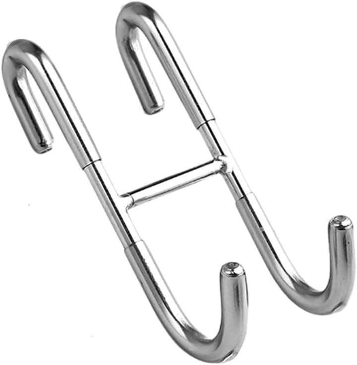 JSEIAJB Sided S Shape Stainless Steel Frameless Glass Door Hanger for Clothes Towel Bath Towel Cleaning Ball(White-Fruit peach5)