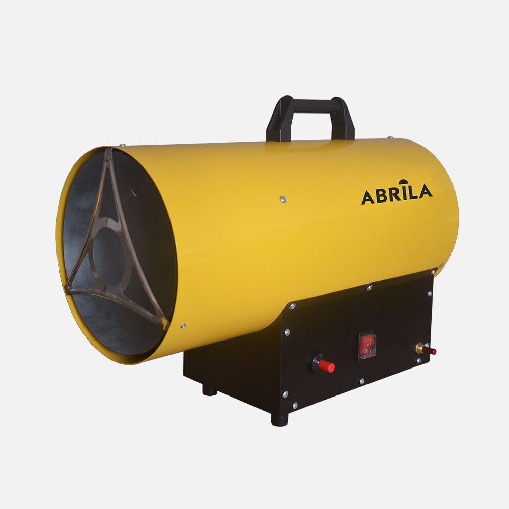 Fabrilamp Grzejnik gazowy MICRA Propan LPG 30 kW żółty/czarny - przepływ 650 m³/h, zapłon piezoelektryczny, ochrona przed przegrzaniem i odcięcie gazu – 37 x 22 x 45 cm