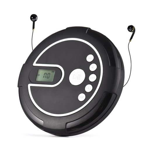 Vroomoto Reproductor de CD Portátil Recargable con para el Hogar, Viajes y Coche.