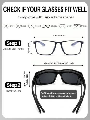 Image of IGnaef Fit Over Sunglasses for Men Polarized Wrap Around glasses with UV Protection IF0312