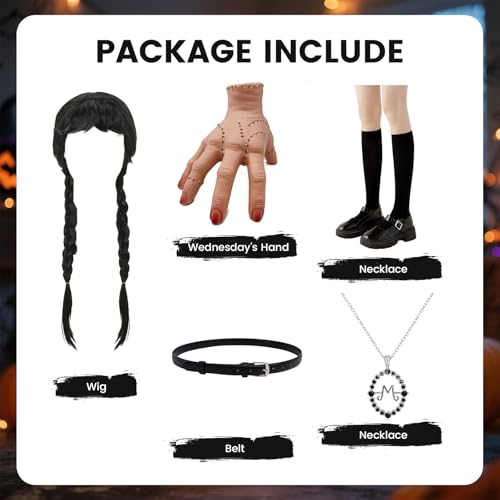 Disfraz negro para niñas Halloween 4-14 años miniatura 5