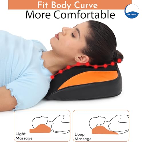 Image of ARG Arogya Shiatsu Back Massager Cushion Rubbing Balls Massage For Back, Neck, Shoulder, Feet, Legs & Body Muscle Pain Relief Relaxation Use For Home, Car, Office, Travel