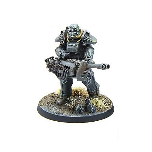 Modiphius Entertainment Ltd Fallout Wasteland Warfare: Brotherhood of Steel - Heavy Armor (T45) - 3 Miniatures, 32mm Unpainted Figures