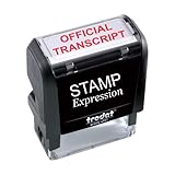 StampExpression - Official Transcript Office Self Inking Rubber Stamp - Red Ink (A-5757)
