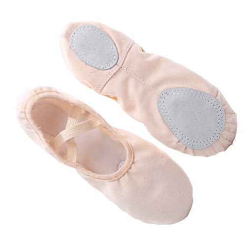 1 Par Couro Sapatos De Balé Meninas Sapatos De Balé De Lona Meninas Crianças Sapatilhas De Balé Chin