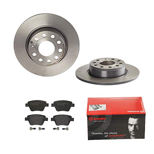 BREMBO BREMSSCHEIBEN Ø272mm + BREMSBELÄGE HINTEN FÜR VW GOLF 6 5K1 TOURAN 1T3