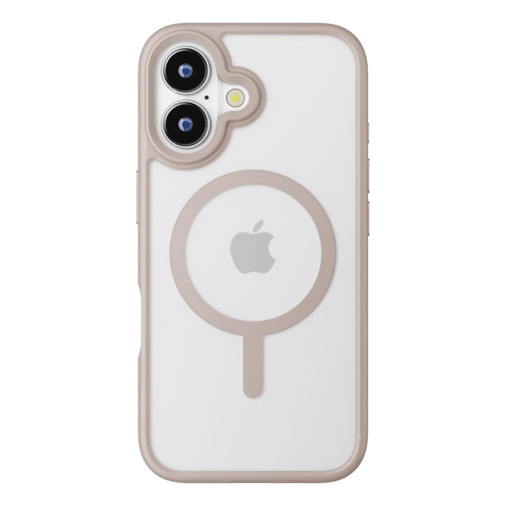 iPhone16 用 MagSafe対応 ハイブリッドケース ベージュ PG-24AMGPT05BE