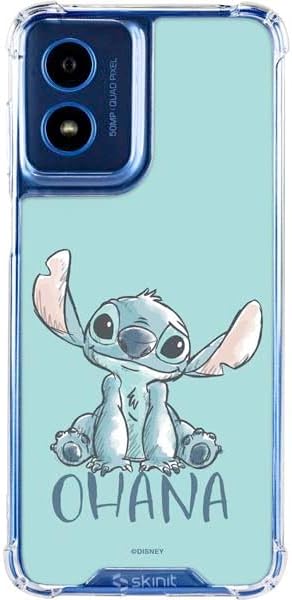 Skinit Clear Phone Case Compatible with Moto G Play 4G - Officially Licensed Disney Lilo and Stitch Pattern Design