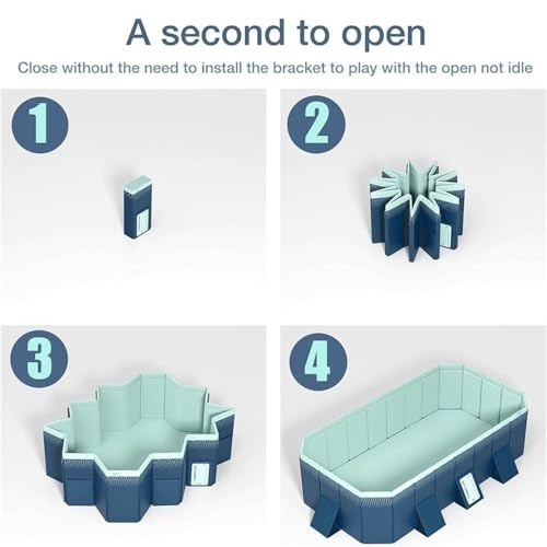 حمام سباحة للاطفال من اويداس، 295 × 165 × 55 سم، حمام سباحة خارجي غير قابل للنفخ للاطفال والكبار بغطاء بلاستيكي صلب لحمام السباحة في الفناء الخلفي