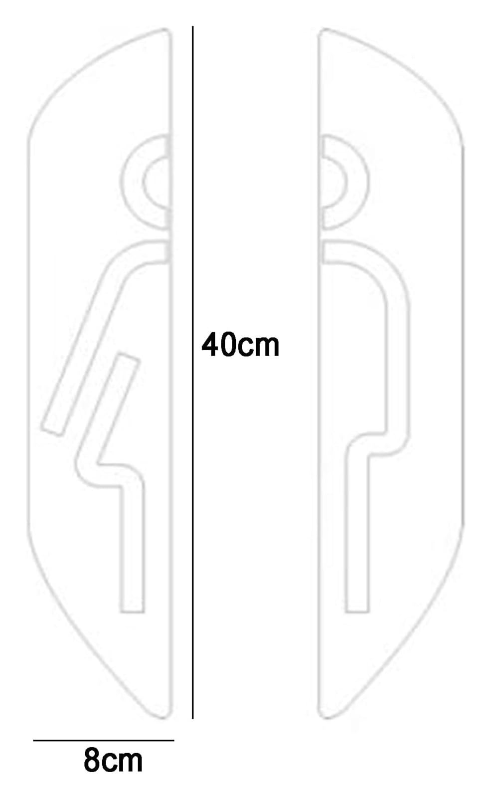 Carteles para aseos, Letrero iluminado for colgar en la pared, acero inoxidable y acrílico