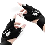 Mylivell Guantes Linterna LED, Regalos Originales para Hombre Manitas, Papá, Bricolaje, Pesca Nocturna, Reparación de Coches, Camping, Caza, Herramienta Luminosa Manos Libres