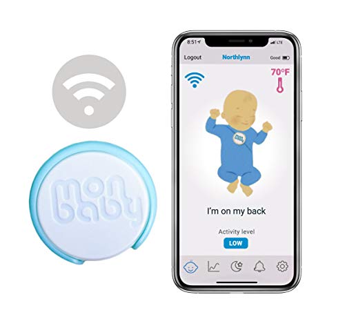 MonBaby WiFi Baby Monitor with Breathing, Temperature, Rollover Sensors: Live Track Breathing,Body Movement