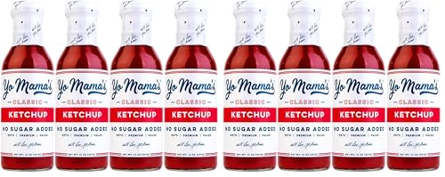 Yo Mama's Foods Keto Classic Ketchup – Pack of (4) - No Sugar Added, Low Carb, Vegan, Gluten Free, Paleo Friendly, and Made with Whole Non-GMO Tomatoes! (Pack of 2)