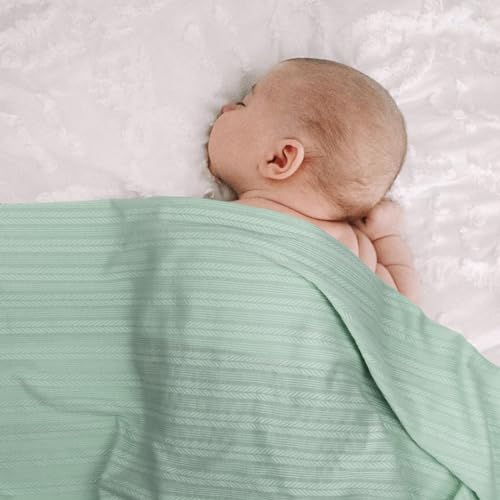Image of AQOKKA Newborn Receiving Blanket with Bow Hat Mittens Wooden Card Set Wheat-Pattern Newborns Toddler Baby Boy Girl Nursery Swaddle Wrap