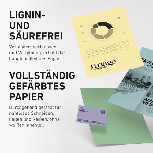 Image Coloraction Dune - farbiges Kopierpapier - DIN A4, 210 x 297 mm, 160 g/m² - buntes, holzfreies Druckerpapier für Kopierer - 250 Blatt - Creme