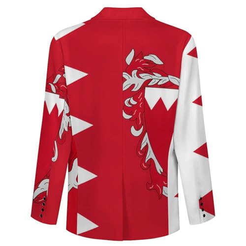 Bahrain Flag Bahraini Emblem Classic Suits Blazer for Men Business Tuxedo Jacket Sport Coat Two Buttons4