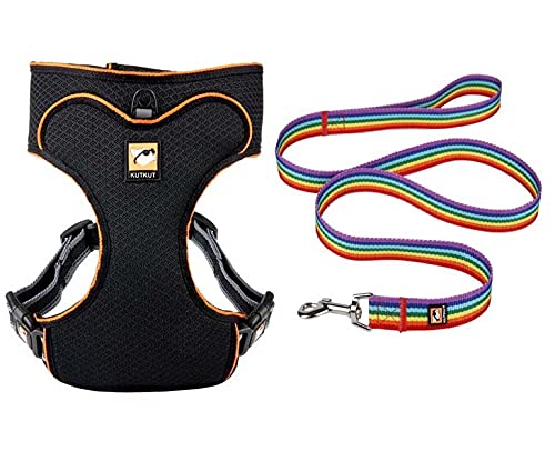 KUTKUT Adjustable No Pull Pet Vest Harness and Leash Set | Reflective Pet Harness for Small Dogs | Breathable Pet Oxford Outdoor Vest Harness for Small Dogs. (Size: M, Adjustable Chest: 50 cm - 58 cm) (B09HS8MNK1) Amazon Price History, Amazon Price Tracker