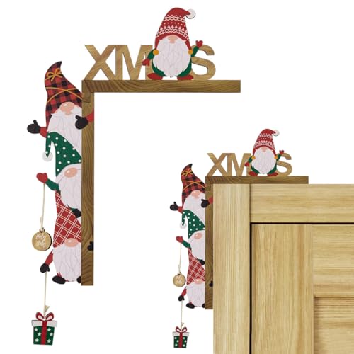 Decorazioni Natalizie per Cornici della Porta, Decorazione della Cornice Porta Natalizia in Legno, Decorazioni Natalizie, per Finestra, Parete o Decorazioni di Natale