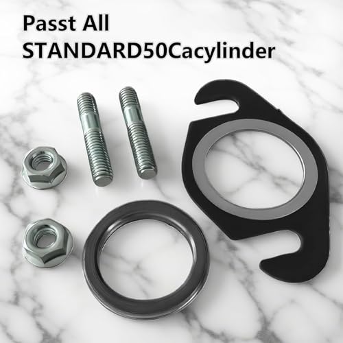 12 Stück Auspuffdichtung Set, Auspuff Stehbolzen Krümmer Dichtung, Roller Einzylinder Auspuff Motorrad kompatibel 50ccm 2T Roller
