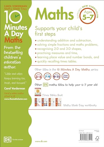 10 Minutes a Day Maths, Ages 5-7 (Key Stage 1)