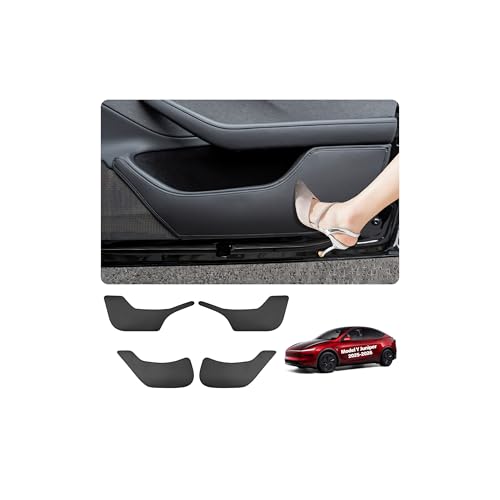 cybtkcar Protector de puerta de coche Tesla modelo Y Juniper 2026, protector antipatadas, tapete antisuciedad, impermeable, resistente al polvo, cubierta protectora de piel, modelo Y, accesorios 4