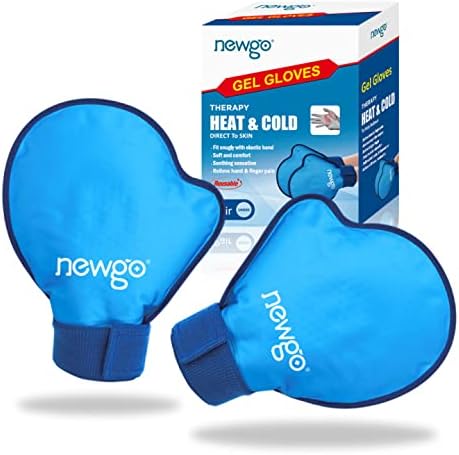 NEWGO Ice Gloves for Hand Hot Cold Therapy Full Coverage Hand Ice Packs for Wrist, Hands, Finger, Ice Gloves for Hand Injuries, Carpal Tunnel, Rheumatoid Arthritis, Chemotherapy, Swelling