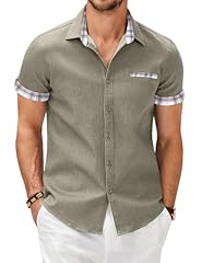 A - Contrast Plaid Collar - Green