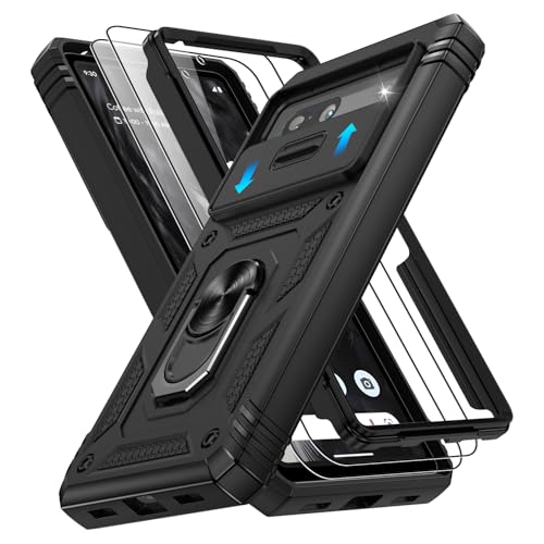 Coque Google Pixel 7A pour le quotidien avec support bague et vitre écran