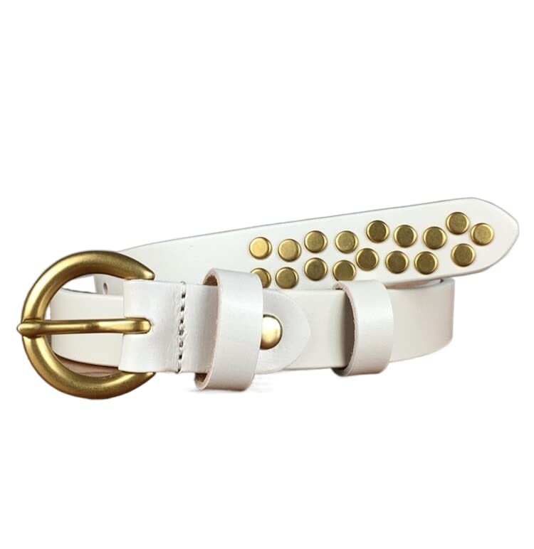 2792 Women\'s Leather Belts For Jeans Dresses, White Waist Belt Amazon.com: Women main image 2
