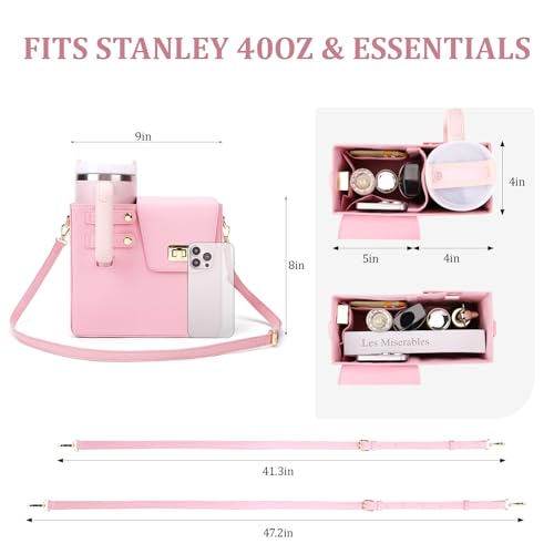 Image of Stanley Purse Cup Holder Bag Crossbody Water Bottle Purse for 40oz Tumbler