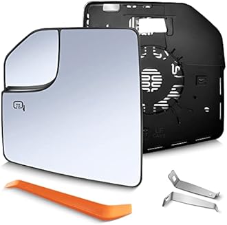 SNEMEEY Compatible with Ford F150 Driver Side Mirror 2015 2016 2017 2018 2019 2020 2021, Left Side Heated Chrome View Mirror with Backing Plate, Blind Spot Convex Mirror Glass with Rear Holder