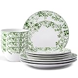 Noritake Bloomington Road Green12-Piece Dinnerware Set, Service for 4