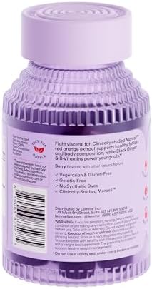 Lemme Burn Belly Fat & Metabolism Gummies for Women & Men with Clinically Studied Morosil, Black Ginger, B6, B12, Chromium, Vegan, Gluten-Free, Berry Flavor (60 Count) — view 8